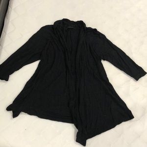 Black quarter sleeve cardigan